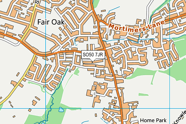 SO50 7JR map - OS VectorMap District (Ordnance Survey)