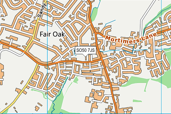 SO50 7JS map - OS VectorMap District (Ordnance Survey)