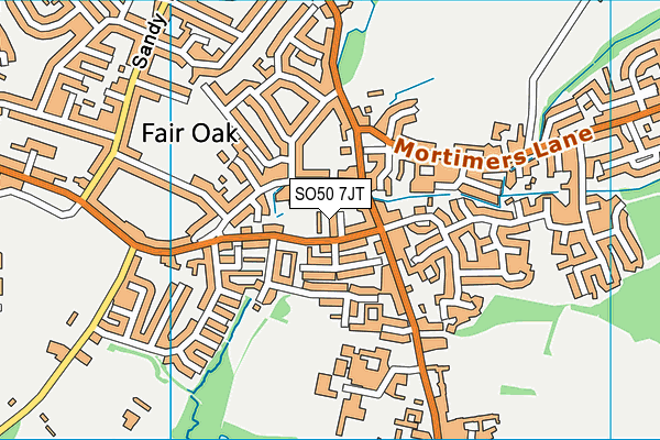 SO50 7JT map - OS VectorMap District (Ordnance Survey)