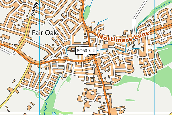 SO50 7JU map - OS VectorMap District (Ordnance Survey)
