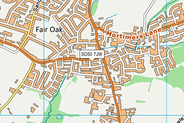 SO50 7JW map - OS VectorMap District (Ordnance Survey)