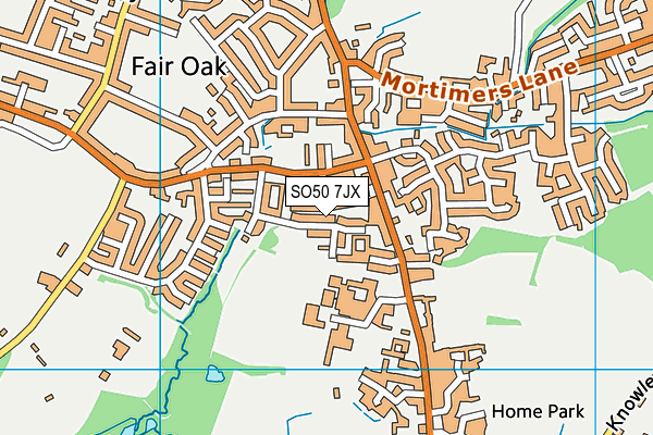 SO50 7JX map - OS VectorMap District (Ordnance Survey)