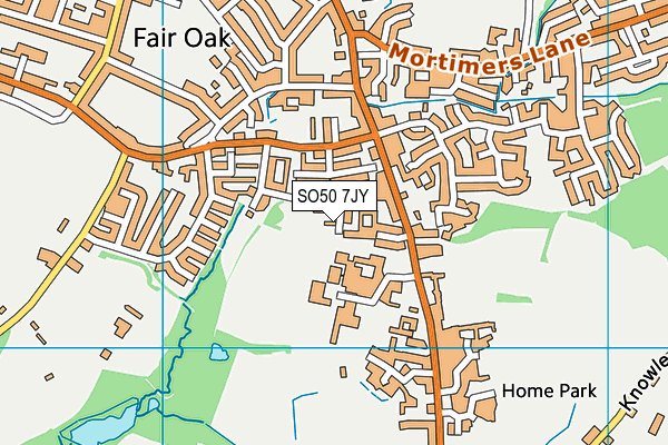 SO50 7JY map - OS VectorMap District (Ordnance Survey)