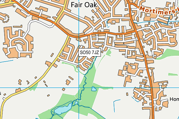 SO50 7JZ map - OS VectorMap District (Ordnance Survey)
