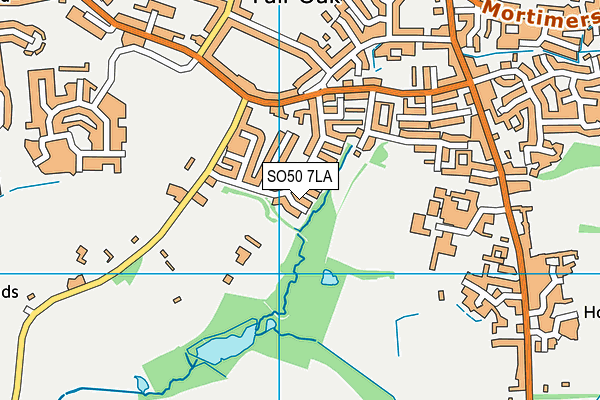 SO50 7LA map - OS VectorMap District (Ordnance Survey)