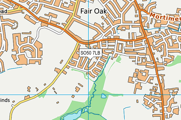 SO50 7LB map - OS VectorMap District (Ordnance Survey)