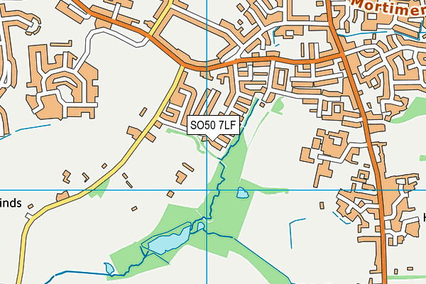 SO50 7LF map - OS VectorMap District (Ordnance Survey)