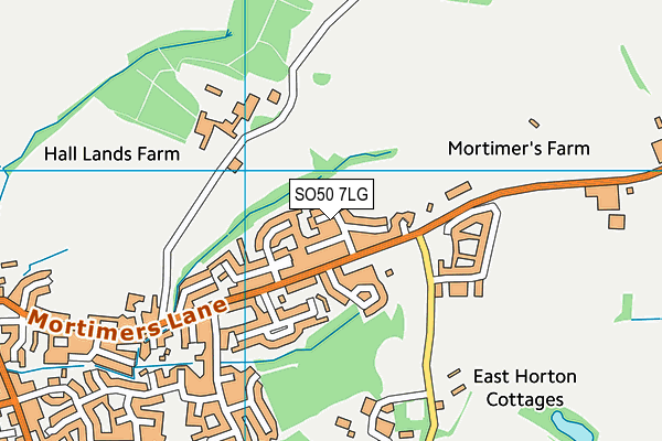 SO50 7LG map - OS VectorMap District (Ordnance Survey)