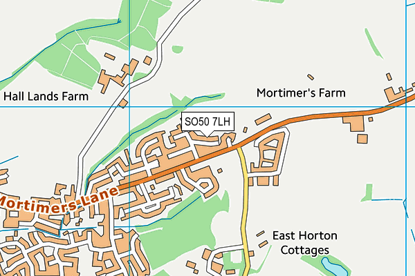 SO50 7LH map - OS VectorMap District (Ordnance Survey)