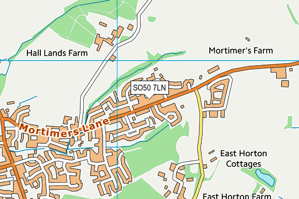 SO50 7LN map - OS VectorMap District (Ordnance Survey)
