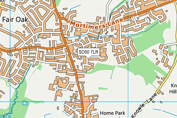SO50 7LR map - OS VectorMap District (Ordnance Survey)