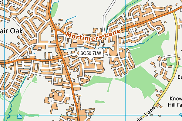 SO50 7LW map - OS VectorMap District (Ordnance Survey)