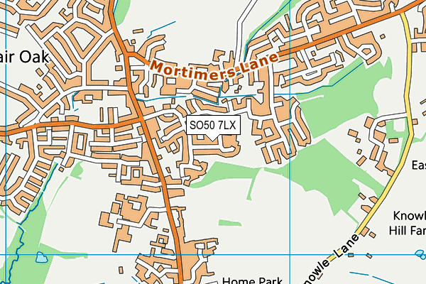 SO50 7LX map - OS VectorMap District (Ordnance Survey)