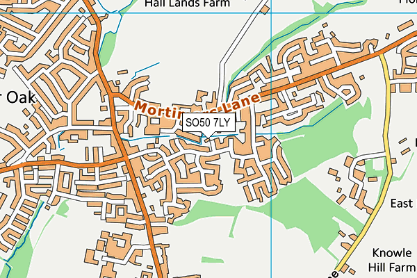 SO50 7LY map - OS VectorMap District (Ordnance Survey)