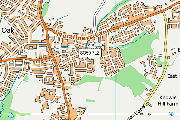 SO50 7LZ map - OS VectorMap District (Ordnance Survey)