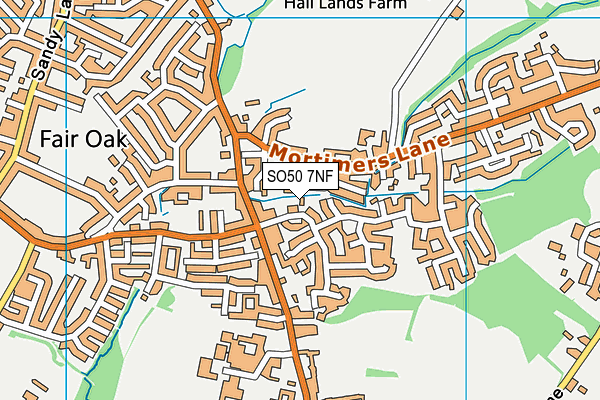 SO50 7NF map - OS VectorMap District (Ordnance Survey)
