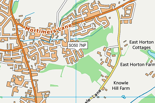 SO50 7NP map - OS VectorMap District (Ordnance Survey)