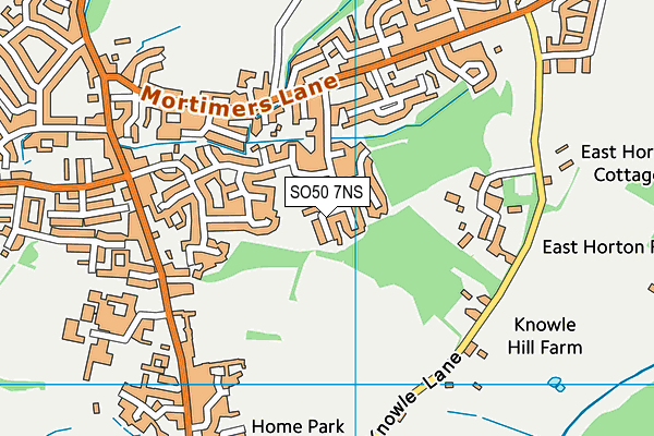 SO50 7NS map - OS VectorMap District (Ordnance Survey)