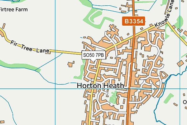 SO50 7PB map - OS VectorMap District (Ordnance Survey)