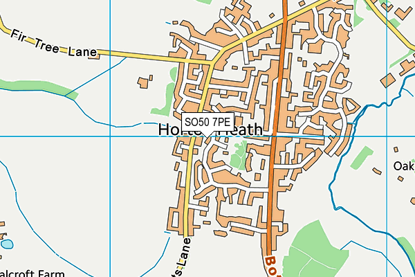 SO50 7PE map - OS VectorMap District (Ordnance Survey)