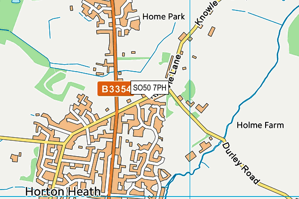 SO50 7PH map - OS VectorMap District (Ordnance Survey)