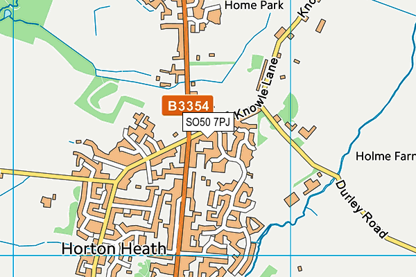 SO50 7PJ map - OS VectorMap District (Ordnance Survey)