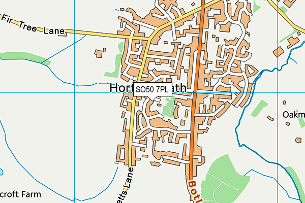 SO50 7PL map - OS VectorMap District (Ordnance Survey)