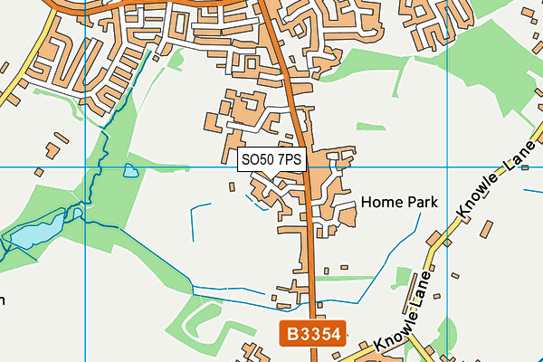 Lapstone Playing Fields map (SO50 7PS) - OS VectorMap District (Ordnance Survey)
