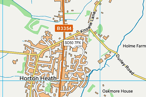 SO50 7PX map - OS VectorMap District (Ordnance Survey)