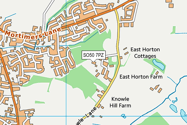 SO50 7PZ map - OS VectorMap District (Ordnance Survey)