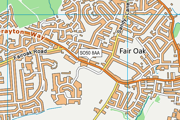 SO50 8AA map - OS VectorMap District (Ordnance Survey)