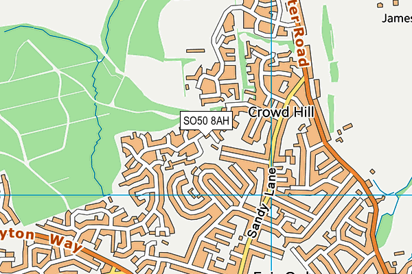 SO50 8AH map - OS VectorMap District (Ordnance Survey)
