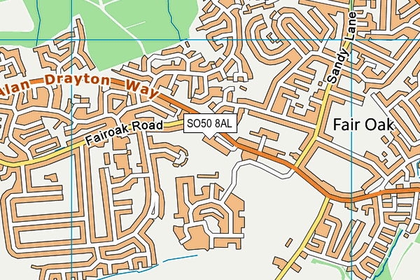 SO50 8AL map - OS VectorMap District (Ordnance Survey)