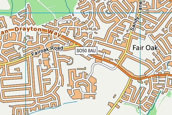 SO50 8AU map - OS VectorMap District (Ordnance Survey)