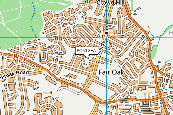 SO50 8EA map - OS VectorMap District (Ordnance Survey)