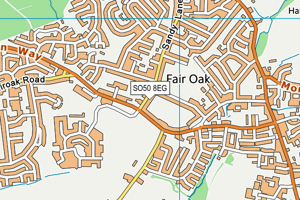 SO50 8EG map - OS VectorMap District (Ordnance Survey)