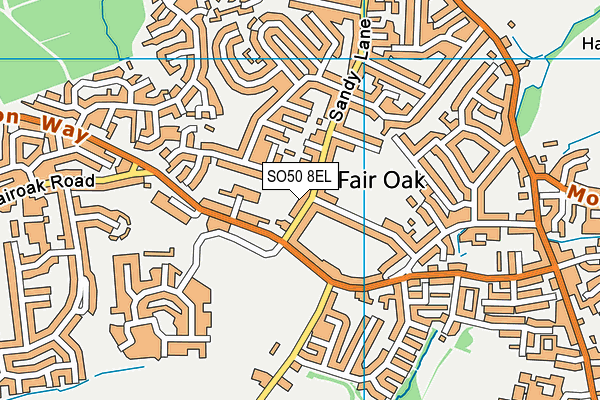 SO50 8EL map - OS VectorMap District (Ordnance Survey)