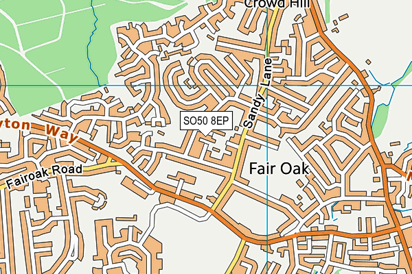 SO50 8EP map - OS VectorMap District (Ordnance Survey)