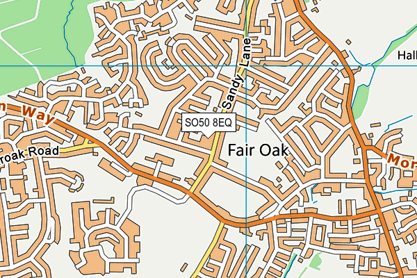 SO50 8EQ map - OS VectorMap District (Ordnance Survey)