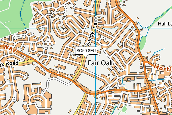 SO50 8EU map - OS VectorMap District (Ordnance Survey)
