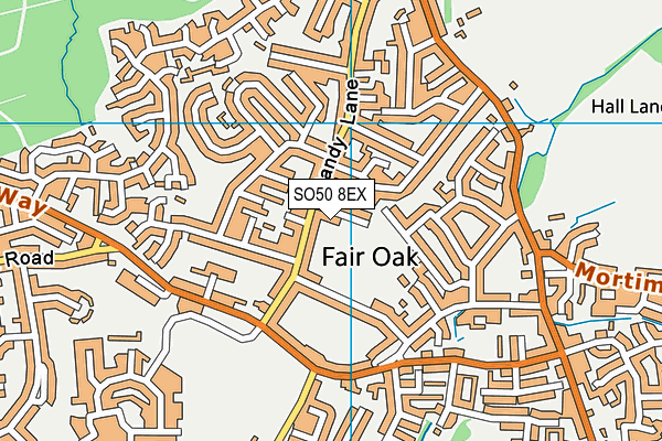 SO50 8EX map - OS VectorMap District (Ordnance Survey)