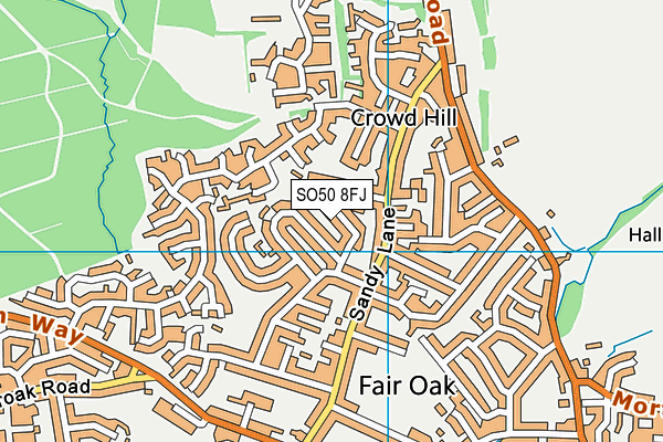 SO50 8FJ map - OS VectorMap District (Ordnance Survey)