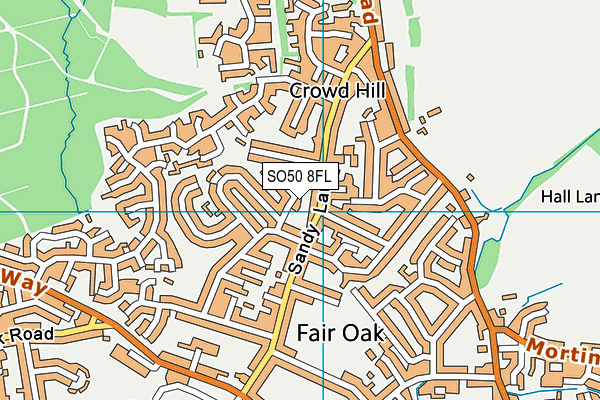 SO50 8FL map - OS VectorMap District (Ordnance Survey)