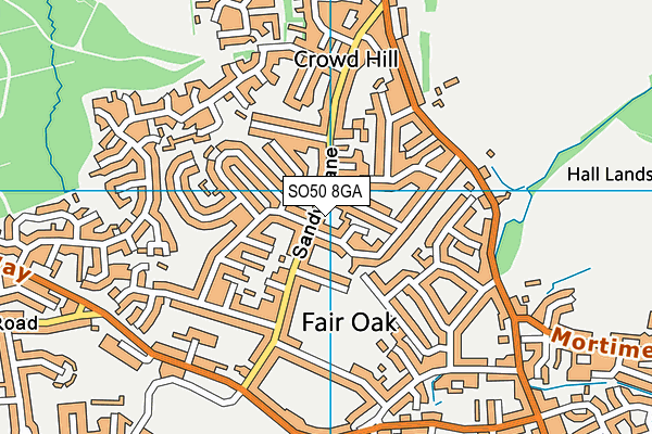 SO50 8GA map - OS VectorMap District (Ordnance Survey)