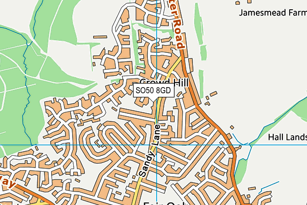 SO50 8GD map - OS VectorMap District (Ordnance Survey)