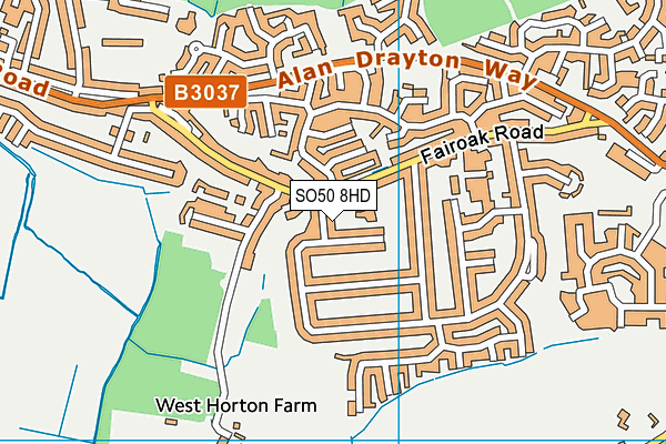 SO50 8HD map - OS VectorMap District (Ordnance Survey)
