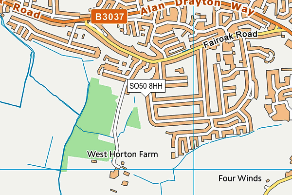 SO50 8HH map - OS VectorMap District (Ordnance Survey)