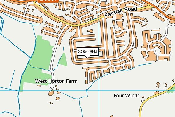 SO50 8HJ map - OS VectorMap District (Ordnance Survey)