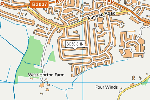SO50 8HN map - OS VectorMap District (Ordnance Survey)