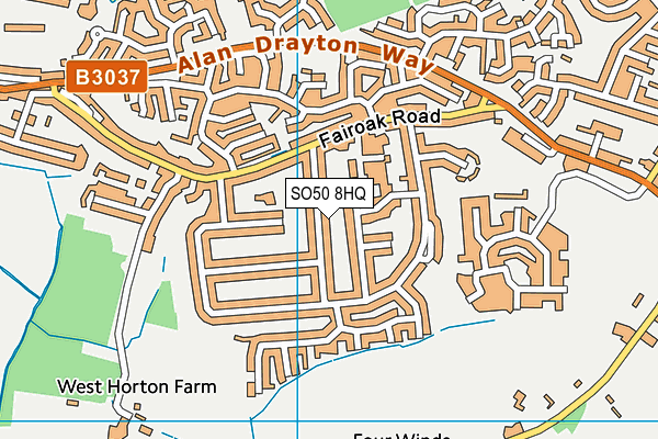 SO50 8HQ map - OS VectorMap District (Ordnance Survey)